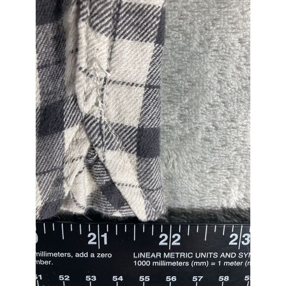 Mutual Weave Flannel Shirt Men's Size Large Ivory Check Plaid Long Sleeve Cotton - Picture 12 of 12